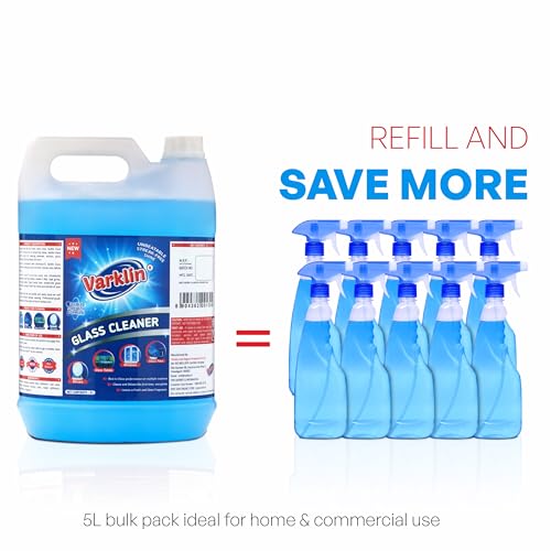 Image of Glass and Surface Cleaner 5Ltr | All-Purpose Glass Cleaner for Car, Kitchen, and Household Surfaces | Streak-Free Shine | Powerful All-Purpose Glass Cleaning Formula