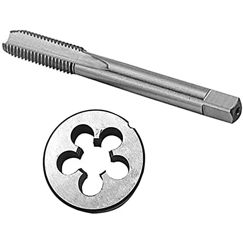 HUAZHICHUN 1PC 11/2-6UNC Tap + 1PC 11/2-6UNC Die, HSS Tap and Die Set Right Hand Tap