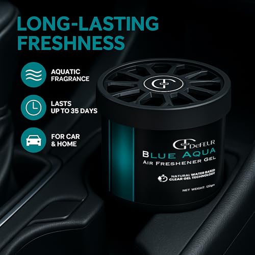 Image of Blue Aqua Gel Car Perfume | 120g Leakproof Air Freshener | Aqua Scent Car Perfume | Long-Lasting 45 Days | Premium Car Accessories