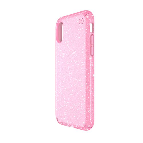 Speck Iphone Xs Presidio Clear + Glitter Case, Scratch-Resistant Impactium 8-Foot Drop Protected Iphone Case That Resists Uv Yellowing, Gold Glitter/Bella Pink #TOP7
