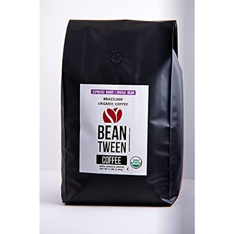 Beantween Coffee - Organic ESPRESSO ROAST WHOLE BEAN, Low Acid, 100% Arabica Coffee, MOLD-FREE, Single Origin, Kosher, Woman-owned, 5 lbs Bag Cover