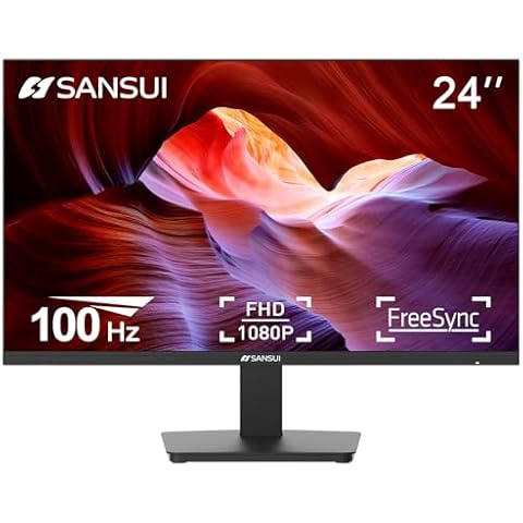 SANSUI 24" FHD PC Monitor with USB Type-C Cover