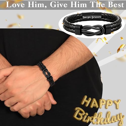 Pulsera de cuero para hombre regalo cumpleaños miniatura 4