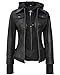 Decrum Leather Motorcycle Jacket Women - Women's Leather Jacket | [1309194] Betty Black, L