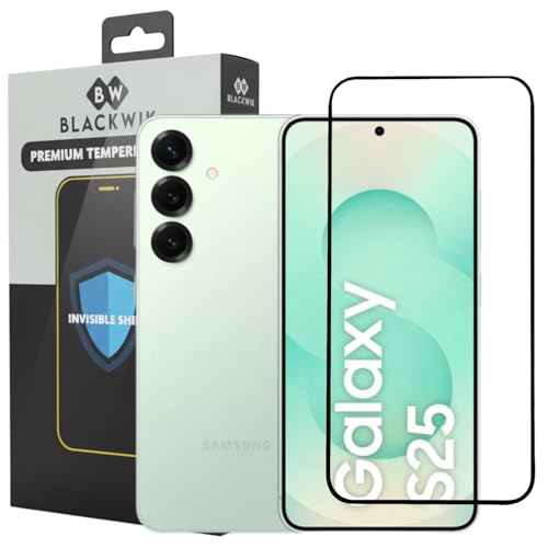 Image of Blackwik Tempered Glass Screen Protector for Samsung S25 with Edge-To-Edge Protector Coverage | Easy Installation Kit (Black)