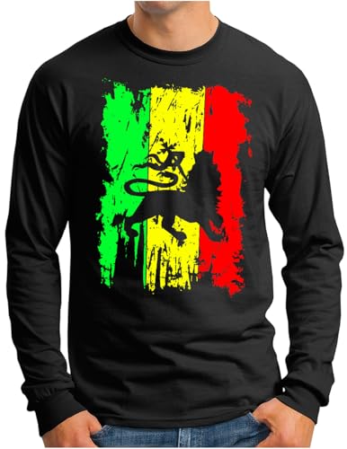 T-shirt à manches longues Rastafari Rasta Old Ethiopia vintage pour homme
