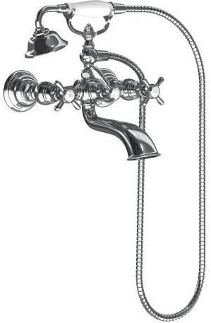 Moen S22105BN Weymouth Two Handle Tub Filler with Cross-Handles and Handshower, Brushed Nickel image 5