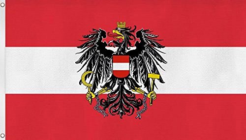 JUYUAN Flagge Fahne ca. 90x150 cm,Europa Länder Nationalflaggen Fahne/ Flagge verschiedene Nationalflaggen - wetterfeste Qualität(Österreich)