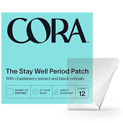 Cora PMS Relief Patch for Women | Period Support for Menstrual Symptoms | Made with Plant Based Ingredients to Comfort and Balance, Hormone Free | Packaging May Vary (12 Pack)
