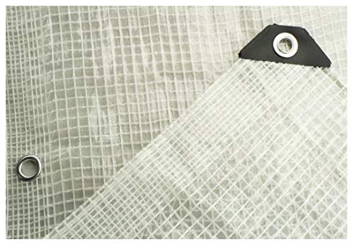 Clear & Reinforced Tarpaulin/Ground Sheet/Fly Sheet,builders tarp,garden dry cover,winter plant cover up (2m x 3m,) - Image 2