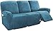 LINGKY Recliner Schonbezüge Recliner Cover Sofa Slipcover Sofabezug 8-teilige Möbelschutz Couch Rich Velvet Plüsch Form Fit Stretch Stylish Soft Mit Elastischem Boden (Pfauenblau)