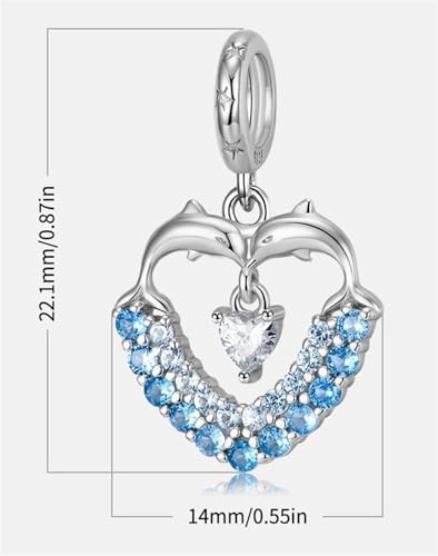 Joyería de delfín en plata como regalo de amor para pulseras personalizadas 3