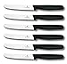 Victorinox Messer-Set 6 Stück mit Wellenschliff (Rostfrei, Edelstahl, Spülmaschinengeeignet) schwarz