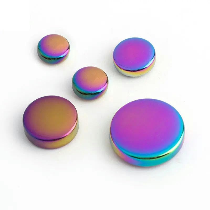 20-100 piezas de remaches de una sola capa de arcoíris, remaches s de estrella, accesorios para bolsas de bricolaje, Número 15, 12x9mm, 100 piezas