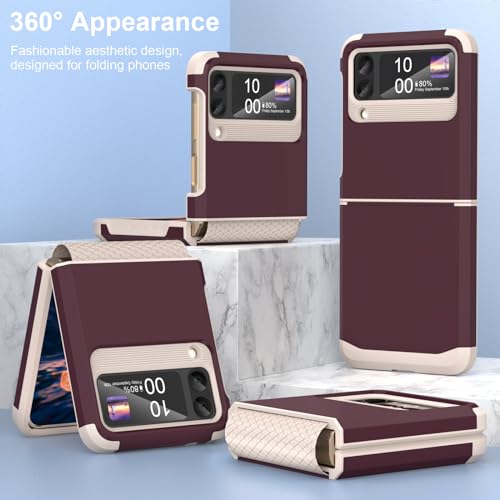 Sqmcase SQM2367-05 Designed For Galaxy Z Flip 4 Case With Hinge Protection,Samsung Flip 4 Heavy Duty Shockproof Full Body Protective Phone Case Cover thumb #1