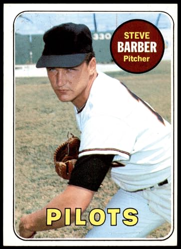 1969 Topps #233 xMUD Steve Barber Seattle Pilots (Baseball Card) (No Mud on his Face) EX Pilots