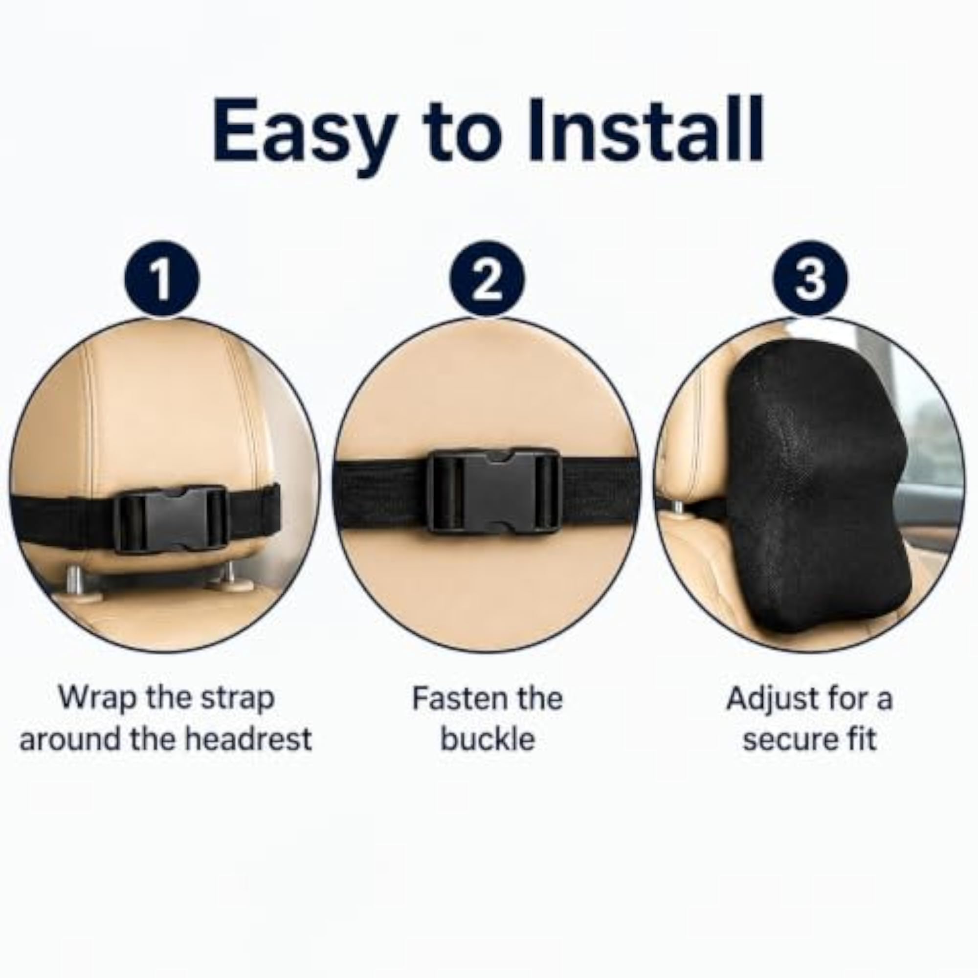 Memory Foam Car Neck Support Pillow for Ergonomic Comfort
