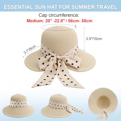 DRESHOW Sombrero de Playa para Mujer Plegable miniatura 4