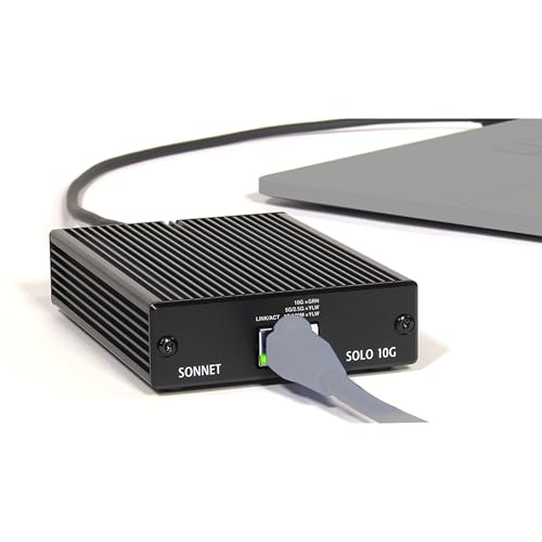 Image of Sonnet Technologies Solo 10G Thunderbolt 3 to 10GBASE-T Ethernet Fanless Adapter (SOLO10G-TB3)