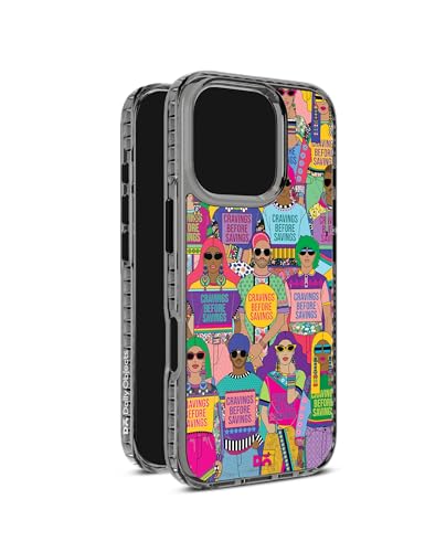 Image of DailyObjects Case for iPhone 16 Pro Max Compatible with Mag-Safe Wireless Charging, Stride 2.0 Cravings Before Savings Slim Shockproof Back Cover with Inner Magnetic Ring