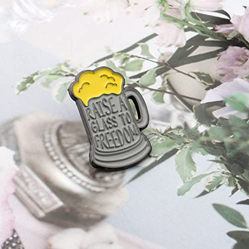 MYOSPARK Musical Gifts Raise A Glass to Freedom Musical Inspired Enamel Pin Musical Lover Gift3