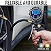 DigitPro Digital Tire Pressure Gauge with Inflator, 3-250 PSI Air Compressor Accessories with Air Chuck Quick Connect Coupler, Car Attachments with Rubber Hose for Car, Truck, SUV, Cycle, RV