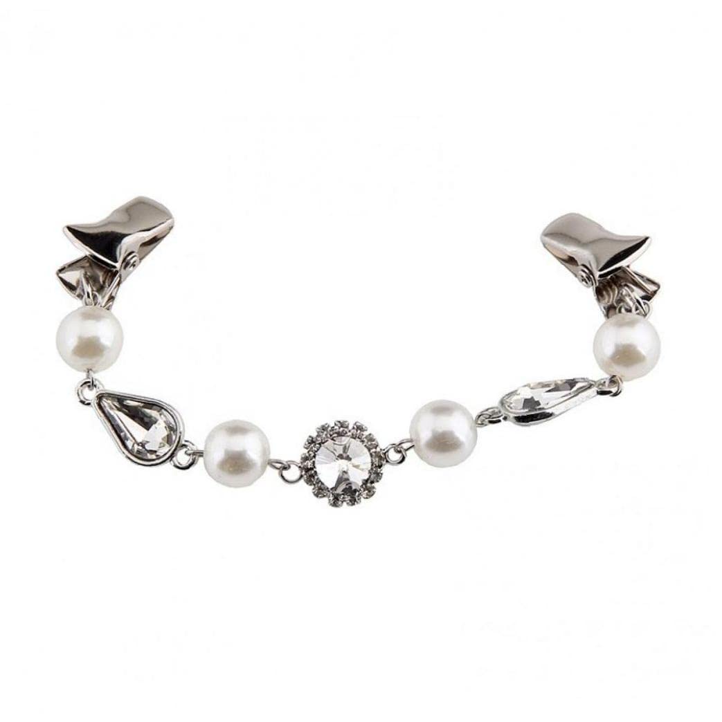 Pinicecore Women's As Show Silver Color Duck Clips Vintage Shawl Brooch Pearl Duck Clip Shawl Shirt Sweater Cardigan Collar Clip Buckles Clothing Pin