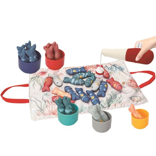Jeu d'empilage et de pêche en tissu pour interaction parent