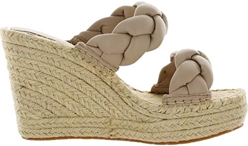 Kenneth Cole Women's Olivia Braid Wedge Sandal, Chai, 8 | Image 1