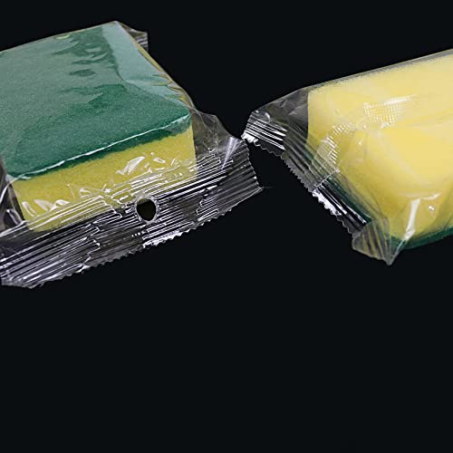 Image of Individually Wrapped Sponges, 30 Pack Sponges Individually Wrapped, Individually Wrapped Kitchen Sponges for Scrub Dish Dishes Dishwashing Cleaning Non Scratch Scrubber Bulk-Round