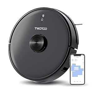 Twotoo Roboter Staubsauger, T2 AI Smart Saugroboter mit Wischfunktion (2in1) 8000Pa Starke Leistung 210min Alexa APP…