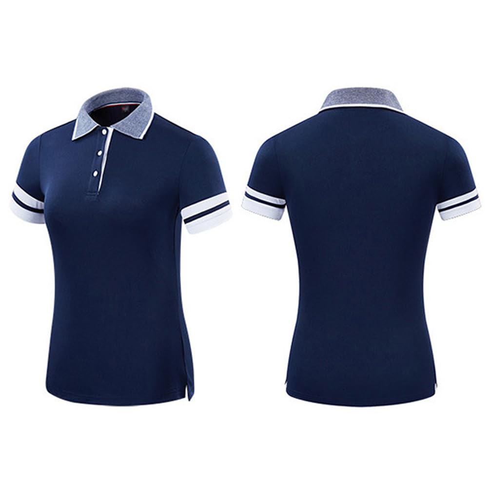 LANGWEI Polo da Donna T-Shirt A Maniche Corte Estate Slim Quick Dry Traspirante Golf Tennis Top Abbigliamento Sportivo