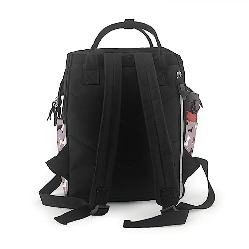 Sac à dos à langer teckel TGMALL imprimé multicolore taille unique - 3