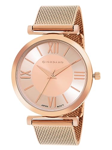 Image of Giordano Analog Stylish Watch for Women Water Resistant Fashion Watch Round Shape with 3 Hand Mechanism Wrist Watch for Girls & Ladies to Compliment Your Look /Ideal Gift for Female - GZ-60061