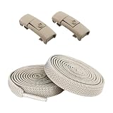 IOIUSKKU Lacci elastici senza nodi, facili da,Beige,Lunghezza 100 cm