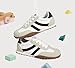 LUCKY STEP Boys Girls Casual Fashion Sneakers Classic Retro Walking Shoes Non Slip Running Trainers for Little Kids(13 M US White/Grey/Black)