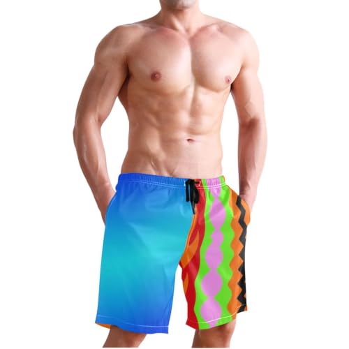 Short de bain avec compression de 20,3 cm 22,9 cm long extensible pour surf rétro - 4