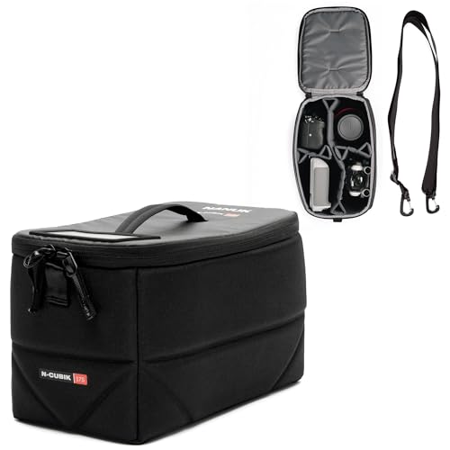 Image of NANUK N-Cubik 17S Camera Bag Insert with Shoulder Strap - Small Water-Resistant Cube - Shockproof Protective Camera Insert for Backpack - Perfect for Tech Gear & Accessories (11.4 inch x 7 inch x 6.6 inch)