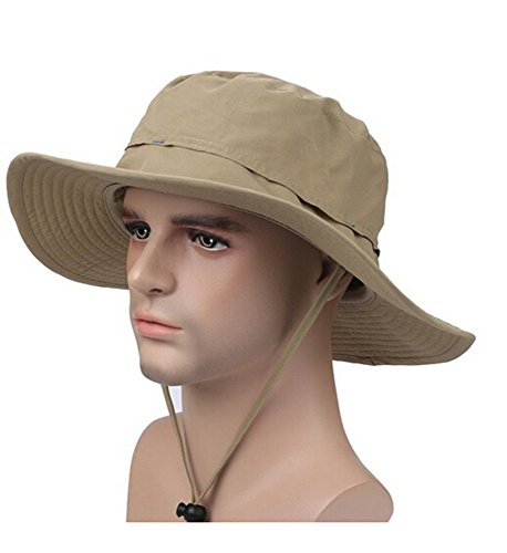YYGIFTu00ae Buschhut Herren Damen Faltbarer Sonnenhut Fischerhut Cowboyhut Schlapphut mit Kinnband für Urlaub Camping Outdoor Fischer Jagd Freizeit