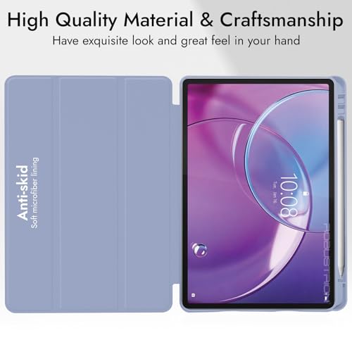 Image of Robustrion Case for Lenovo Idea Tab Pro 2nd Gen 13 inch Cover Case with [Pencil Holder] [Soft Flexible Case] for Lenovo Idea Tab Pro Gen 2 Cover Case 13 inch [Auto Sleep Wake Support] - Lavender
