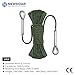 NewDoar 14KN Static Climbing Rope 8mm(5/16in) Accessory Cord Equipment 33FT(10M) 66FT(20M) 98FT(30M) 165FT(50M) Escape Rope with 2 Carabiners for Ice Climbing Equipment Fire Rescue Rope-Green/30M