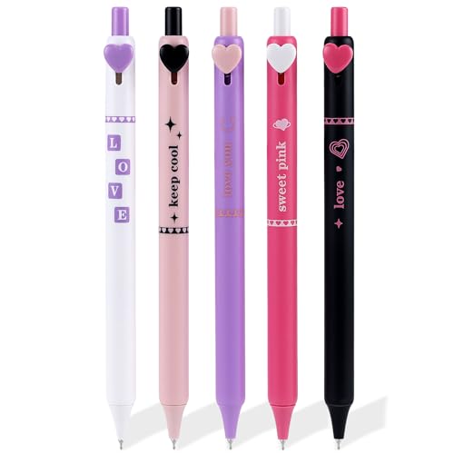 Set de 5 bolígrafos gel negro 0.5mm Sweet Heart miniatura 1