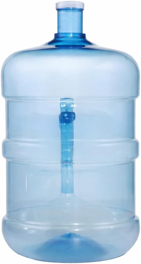 5 Gallon Water Bottle, BPA-Free Reusable Water Jug for Top & Bottom Load Dispensers, Durable Heavy-Duty Plastic, Leak-Resistant Cap