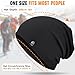 YANIKY Slouchy Beanie for Women, Mens Soft Comfortable Cotton Beanie Hat, Double Layer Windproof Skull Cap Suitable for All Seasons (Black)