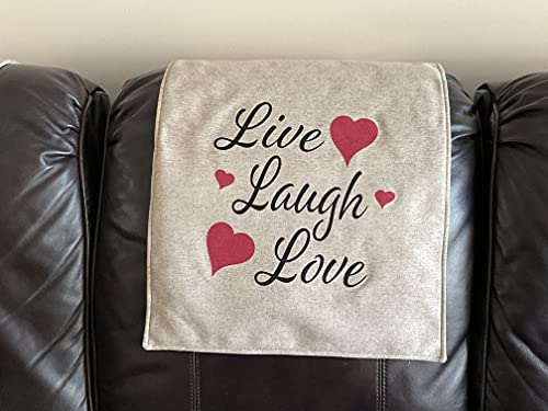 Headrest Covers For Furniture "Live, Laugh, Love" Furniture Protectors, Rv Headrest Slipcovers, Headrest For Recliners, Sofa Covers, Chair Pads, 17X27 By: Bittlemen Co. #TOP5