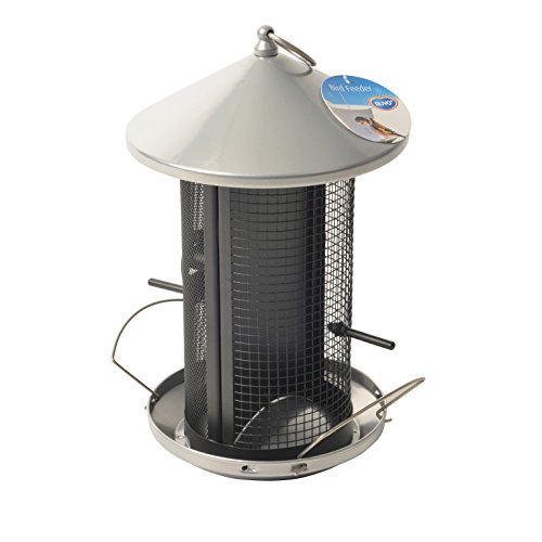 duvoplus, SILO d'alimentation en MÉTAL Combi 20x20x31cm Noir, Oiseaux, Noir, Oiseaux