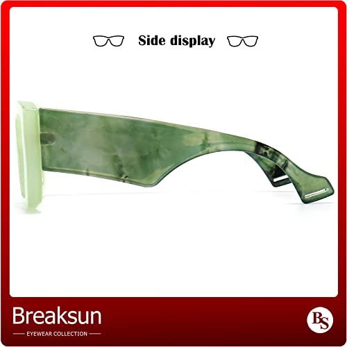 Image of Breaksun Thick Frame Blue Light Glasses for Women Men Fashion Oversized Square Computer Gaming Eyeglasses