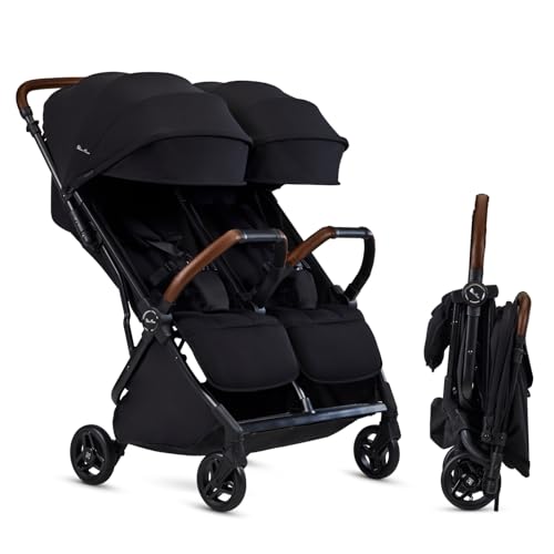 Silver Cross Jet Double - Full Size Side by Side Double Infant & Toddler Stroller - Lightweight, Compact & Easy to Fold, with All-Terrain Wheels – Disney Park Approved