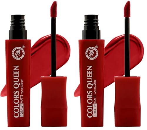 Image of Colors Queen Totally Matte Liquid Lipstick | Intense Color Payoff, Lightweight & Comfortable, One Swipe Application | Long Lasting, Non Transfer Liquid Lipstick for Women (16 - Extra Chilly, 7.5g)