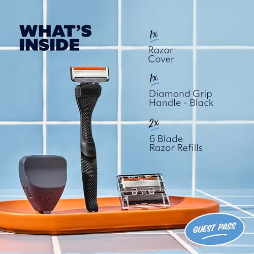 Dollar Shave Club | The Guest Pass Shave Set | 2 Extra Close Refill Cartridges, 1 Handle (Black), 1 Razor Cover - Image 3
